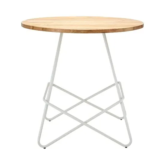 Pherkad Round Dining Table - White, Elm Wood