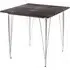 Pherkad Square Dining Table - Chrome, Elm Wood