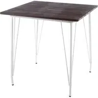 Pherkad Square Dining Table - White, Elm Wood