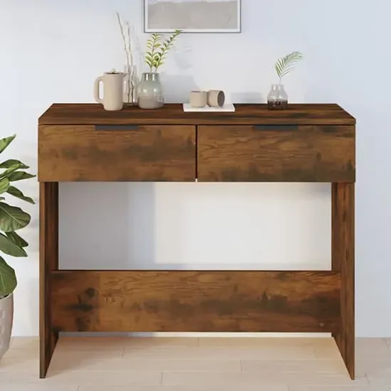 Phila Console Table with 2 Drawers - Oak, Engineered Wood