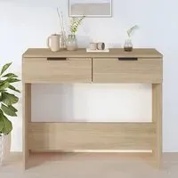 Phila Console Table with 2 Drawers - Sonoma Oak, Engineered Wood alternate view