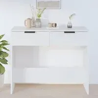 Phila Console Table with 2 Drawers - White, Engineered Wood