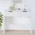 Phila Console Table with 2 Drawers - White, Engineered Wood