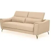 Phoenixville 3-Seater Sofa - Cream, Faux Leather