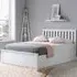 Phoney King Size Ottoman Bed with Storage - White, Wood