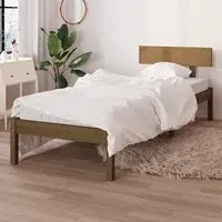 Phyre Single Bed Frame - Brown, Pinewood