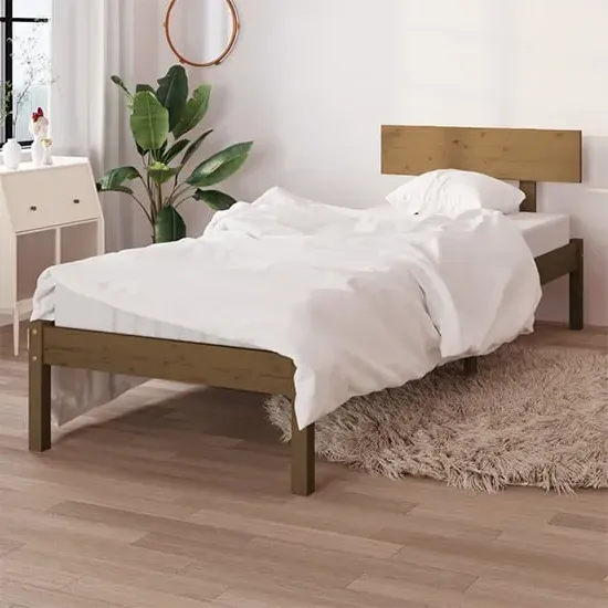Phyre Single Bed Frame - Brown, Pinewood