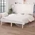 Phyre Small Double Bed Frame - White, Pinewood