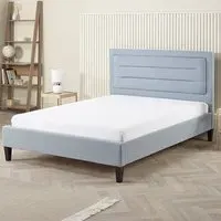 Picasso Double Bed Frame - Blue, Fabric