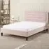 Picasso Double Bed Frame - Pink, Fabric