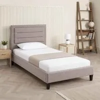 Picasso Single Bed Frame - Grey Marl, Fabric alternate view