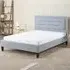 Picasso King Size Bed Frame - Blue, Fabric