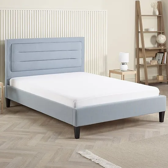 Picasso Small Double Bed Frame - Blue, Fabric
