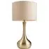 Piccadilly Touch Table Lamp with Fabric Shade - Taupe, Soft Brass