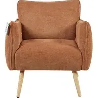 Picton 1 Seater Sofa - Rust, Fabric alternate view
