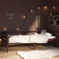Piera Single Day Bed - Dark Brown, Pine Wood alternate view