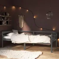 Piera Single Day Bed - Grey, Pine Wood