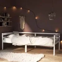 Piera Single Day Bed - White, Pine Wood