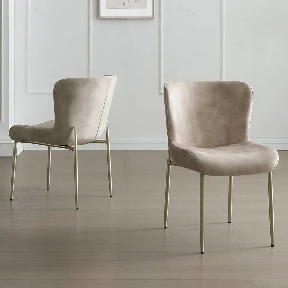 Piercy Dining Chairs - Champagne, Fabric