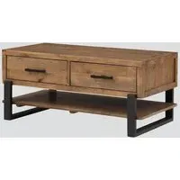 Pierre Coffee Table with 2 Drawers - Oak