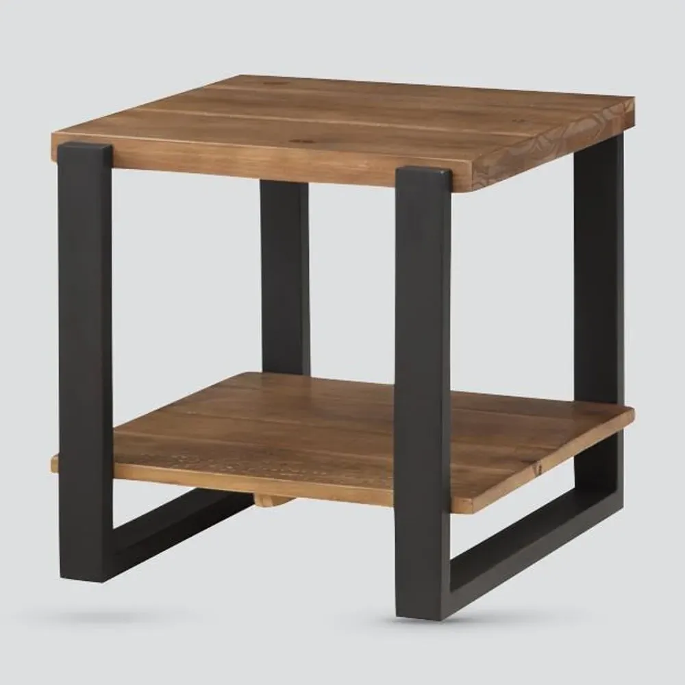 Pierre Lamp Table with Shelf - Oak image