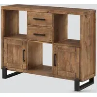 Pierre Low Display Cabinet with Glass Doors - Oak