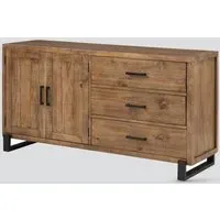 Pierre Sideboard with 2 Doors 3 Drawers - Oak