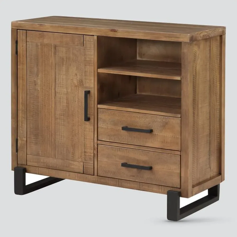 Pierre TV Sideboard with 1 Door 2 Drawers - Oak