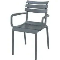 Pikeville Outdoor Armchair - Dark Grey, Polypropylene