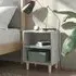 Pilis Bedside Cabinet with Natural Legs - Concrete Effect