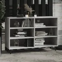 Pilvi 6-Shelf Bookcase - Concrete Effect, Chipboard