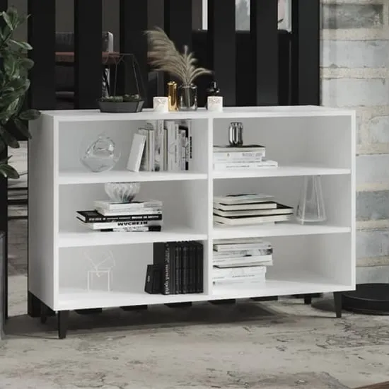 Pilvi 6-Shelf Bookcase - White, Chipboard