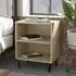 Pilvi Bedside Cabinet with Metal Legs - Sonoma Oak, Chipboard