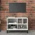 Pilvi TV Stand with Storage - White, Chipboard