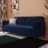 Pina Sofa Bed with Wooden Legs - Blue, Velvet