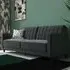 Pina Sofa Bed with Wooden Legs - Grey, Velvet