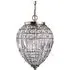 Pineapple Crystal Glass Buttons Pendant Light - Antique Brass