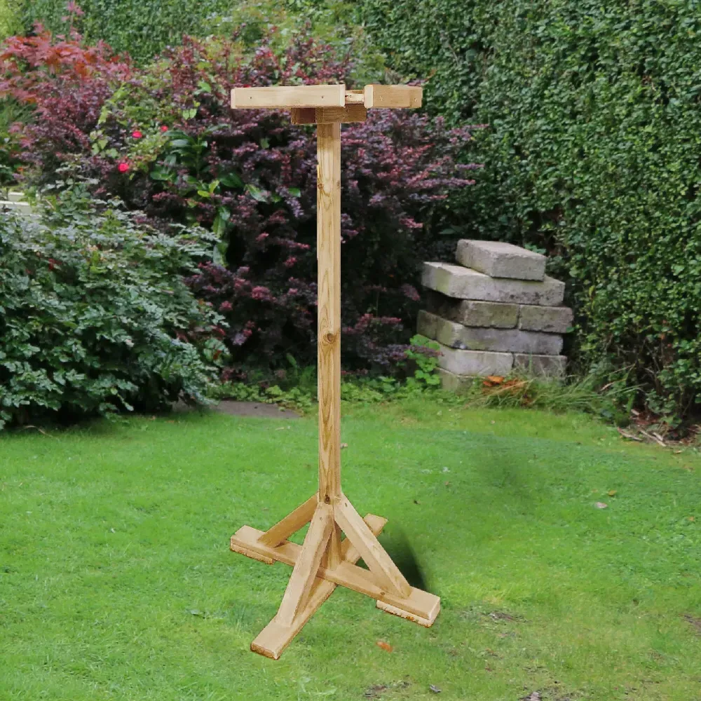 Pinehurst Wooden Garden Bird Feeder Table - Natural product