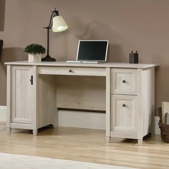 Pinon Computer Desk with Storage - Chalked Chestnut image