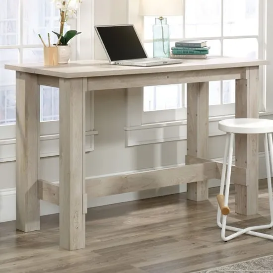 Pinon Counter Height Computer Desk - Chalked Chestnut, MDF image