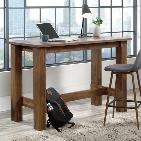 Pinon Counter Height Computer Desk - Grand Walnut, MDF