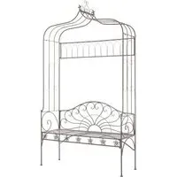 Piper 122cm Garden Bench - Antique Brown, Wrought Iron