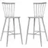 Piper Outdoor Bar Chairs Pair - Grey, Aluminium