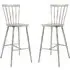 Piper Outdoor Bar Chairs Pair - White, Aluminium