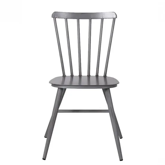 Piper Outdoor Side Chair - Grey, Aluminium