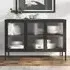 Piper Sideboard with 3 Doors - Black, Glass Steel