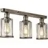 Pips 3-Light Bar Pendant Light - Antique Brass, Glass
