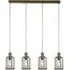 Pips 4-Light Bar Pendant Light - Antique Brass, Glass
