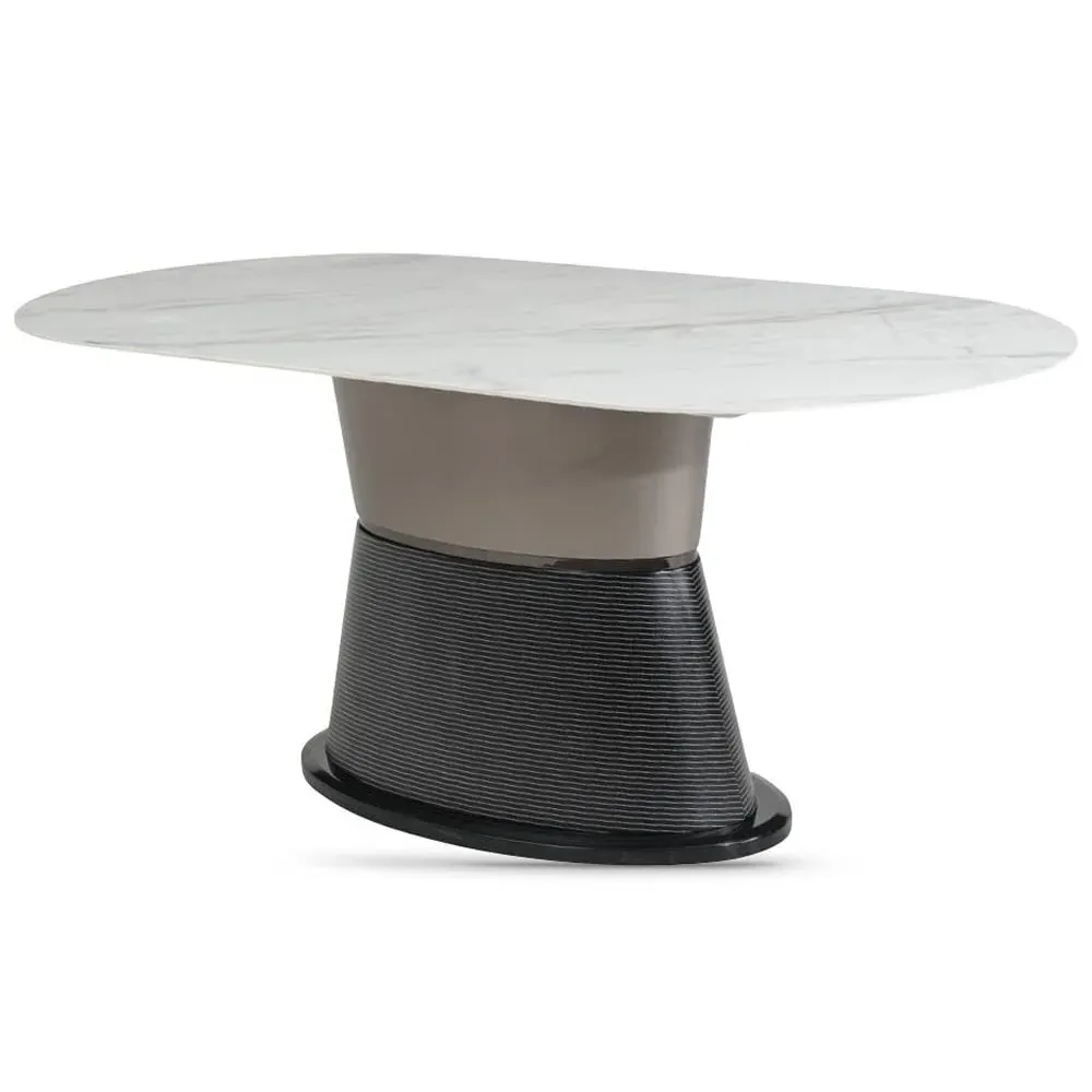 Piran Sintered Stone Dining Table - White