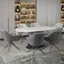 Piran Sintered Stone Dining Table with 6 Chairs - White, Grey